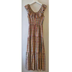 Doen Yarrow Dress in Rainbow Plaid (Sz Small)
